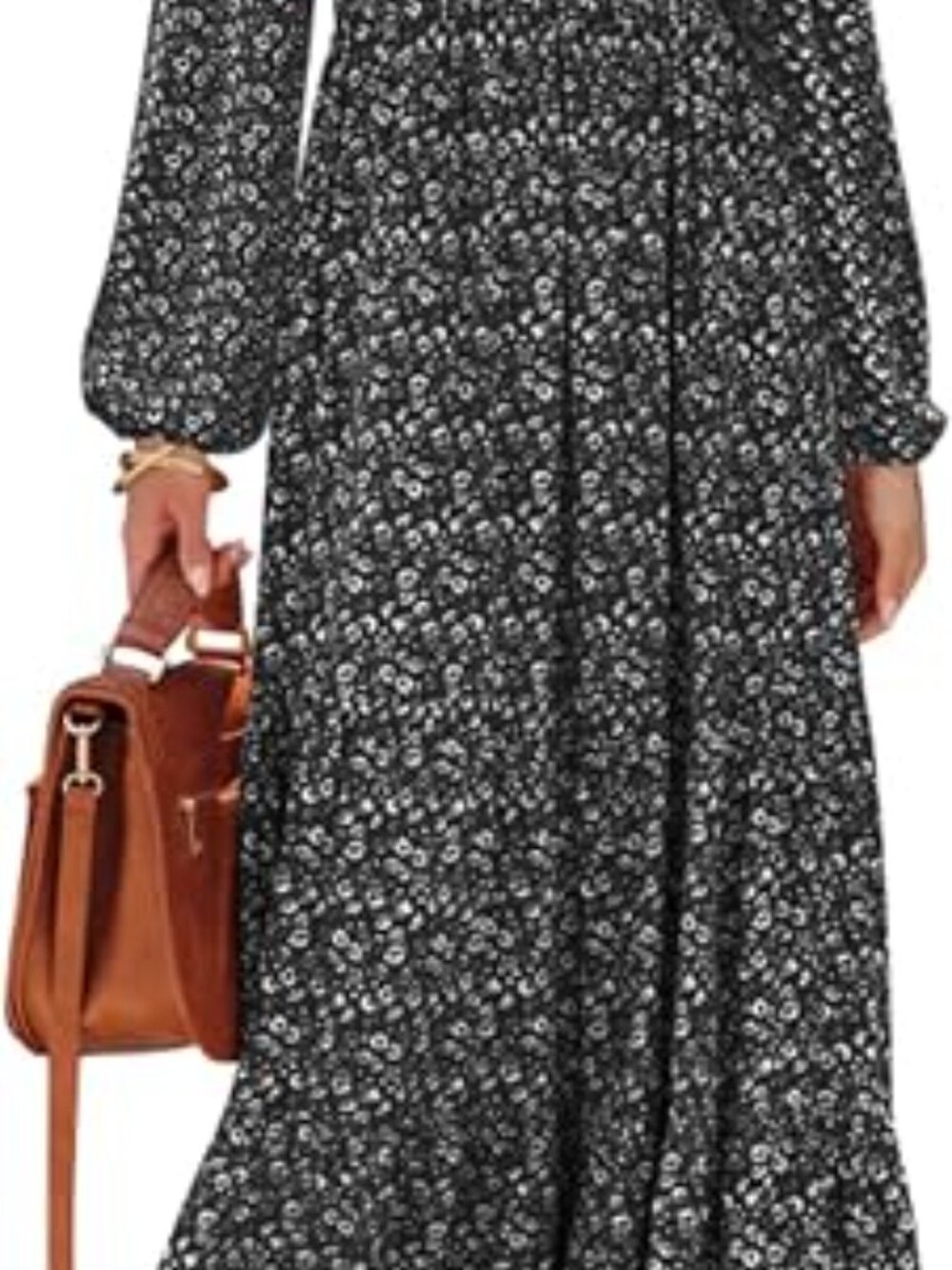 Long Sleeve Floral Maxi Fall Dresses for Women Trendy Outfits - Picture 4 of 4
